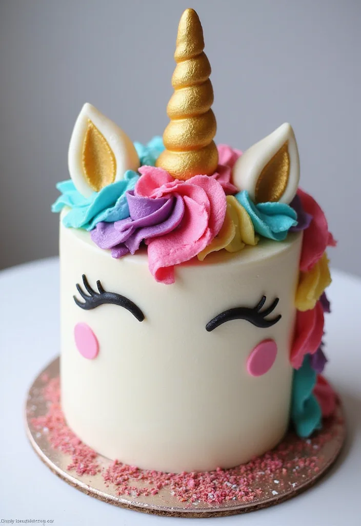 Celebrate Your Baby's Milestone with These 15 Delightful First Tooth Cake Ideas! - 5. Magical Unicorn Cake