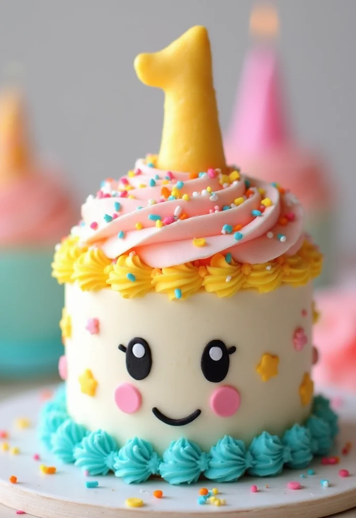 Celebrate Your Baby's Milestone with These 15 Delightful First Tooth Cake Ideas! - 6. Simple Smash Cake