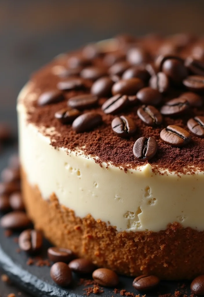 Celebrate with Style: 8 Tiramisu Cake Decoration Ideas for Birthdays! - 6. Flavor Infusion with Coffee Beans