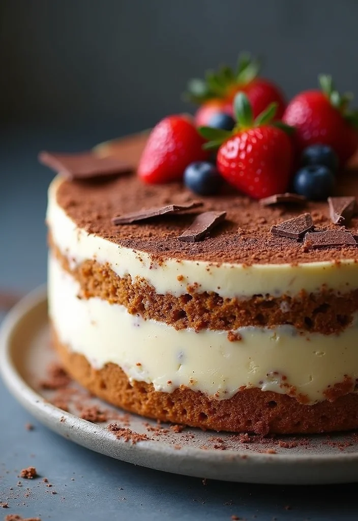 Celebrate with Style: 8 Tiramisu Cake Decoration Ideas for Birthdays! - 8. Layered and Naked Presentation