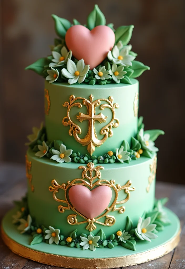 Discover 15 Stunning Moana Cake Designs That Will Leave Everyone in Awe! - 10. The Heart of Te Fiti Cake