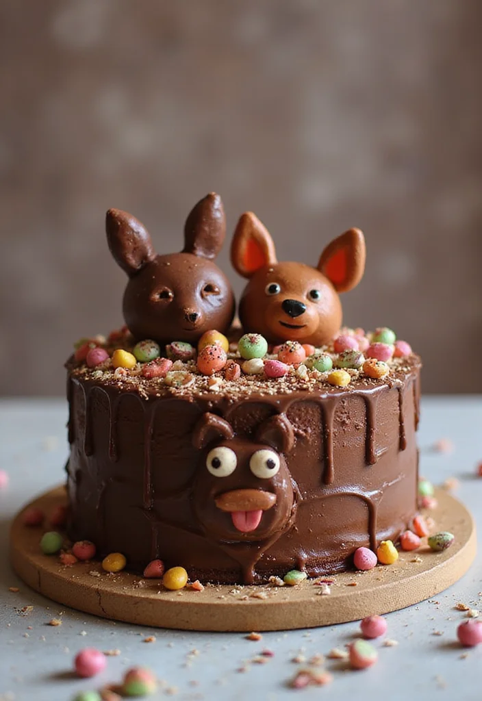 The Ultimate Guide to Easy 3 Year Birthday Cakes Your Kids Will Adore! - Chocolate Animal Faces Cake