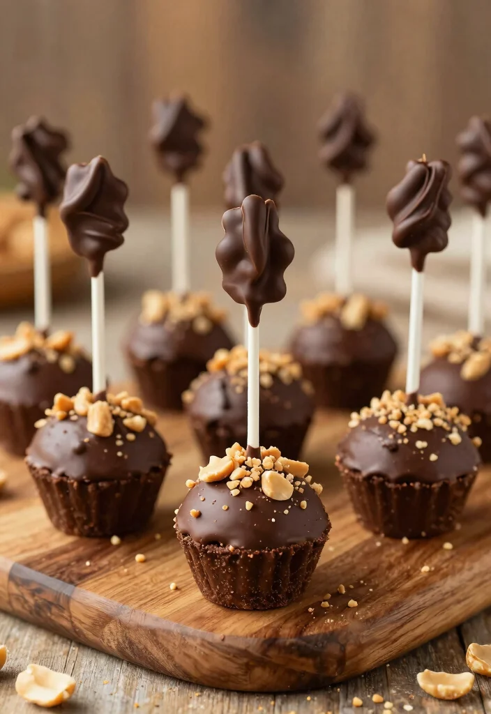 15 Cake Pops Chocolate Ideas Rich Classic Flavor - 11. Peanut Butter Chocolate Cake Pops 1
