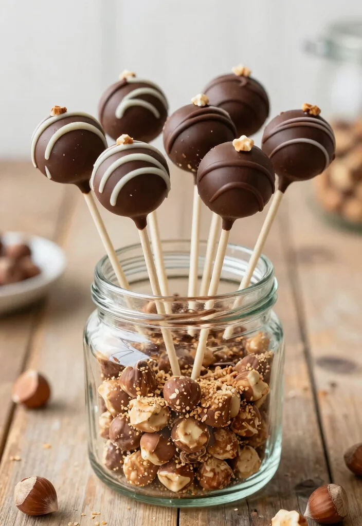 15 Cake Pops Chocolate Ideas Rich Classic Flavor - 2. Chocolate Hazelnut Cake Pops 1