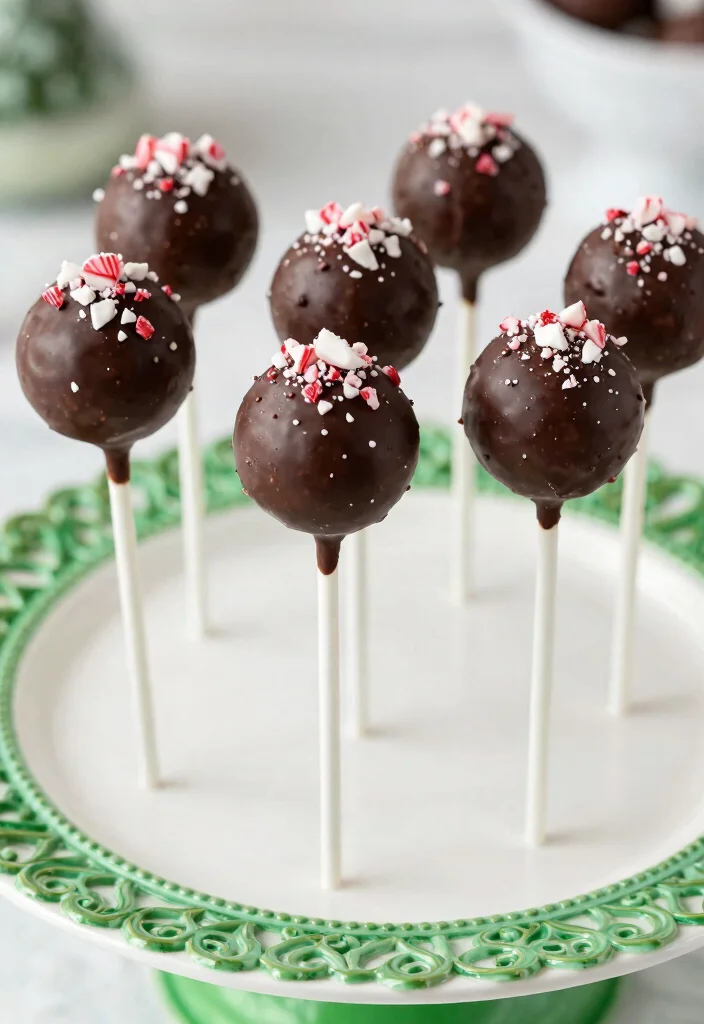 15 Cake Pops Chocolate Ideas Rich Classic Flavor - 3. Mint Chocolate Cake Pops 1