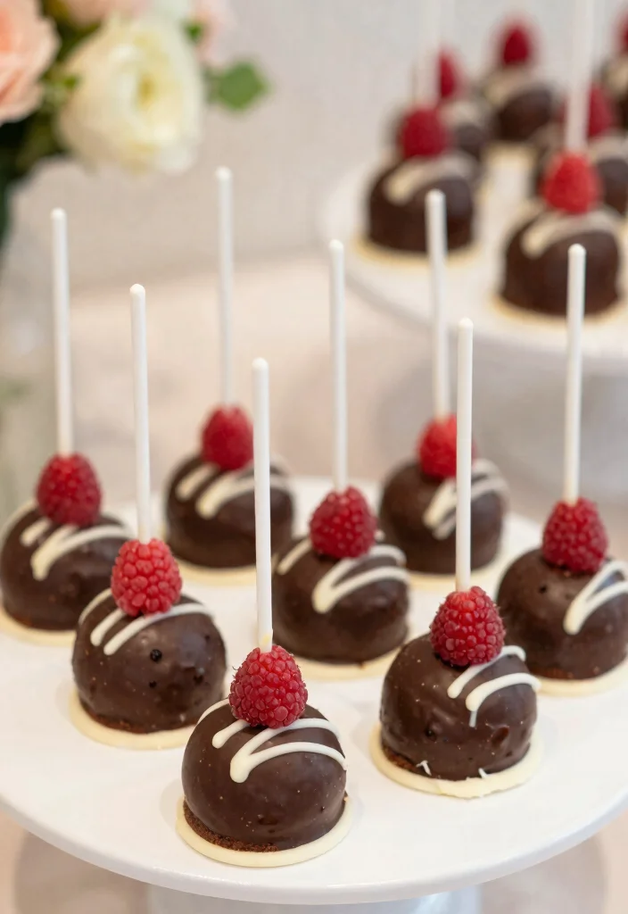 15 Cake Pops Chocolate Ideas Rich Classic Flavor - 4. Dark Chocolate Raspberry Cake Pops 1