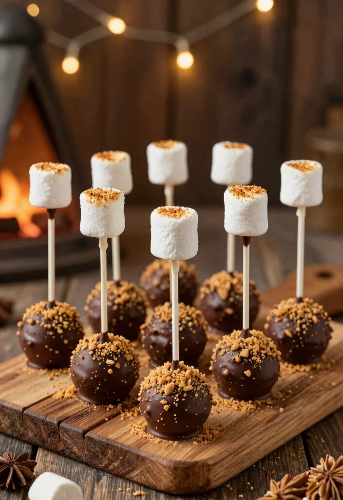 15 Cake Pops Chocolate Ideas Rich Classic Flavor - 5. S’mores Cake Pops 1
