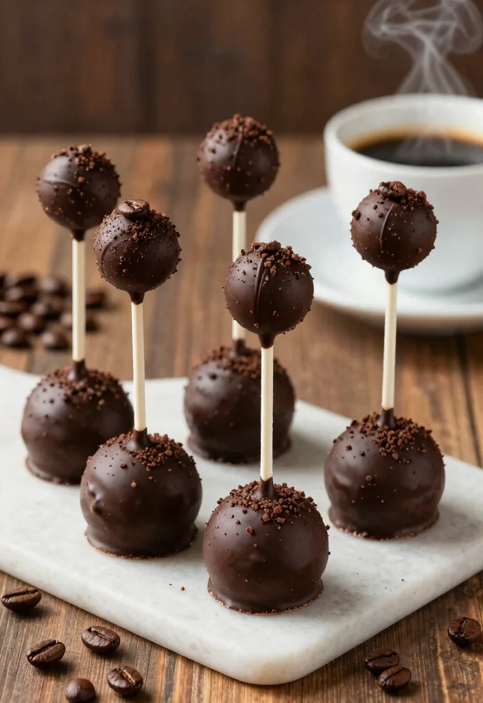 15 Cake Pops Chocolate Ideas Rich Classic Flavor - 7. Mocha Espresso Cake Pops 1