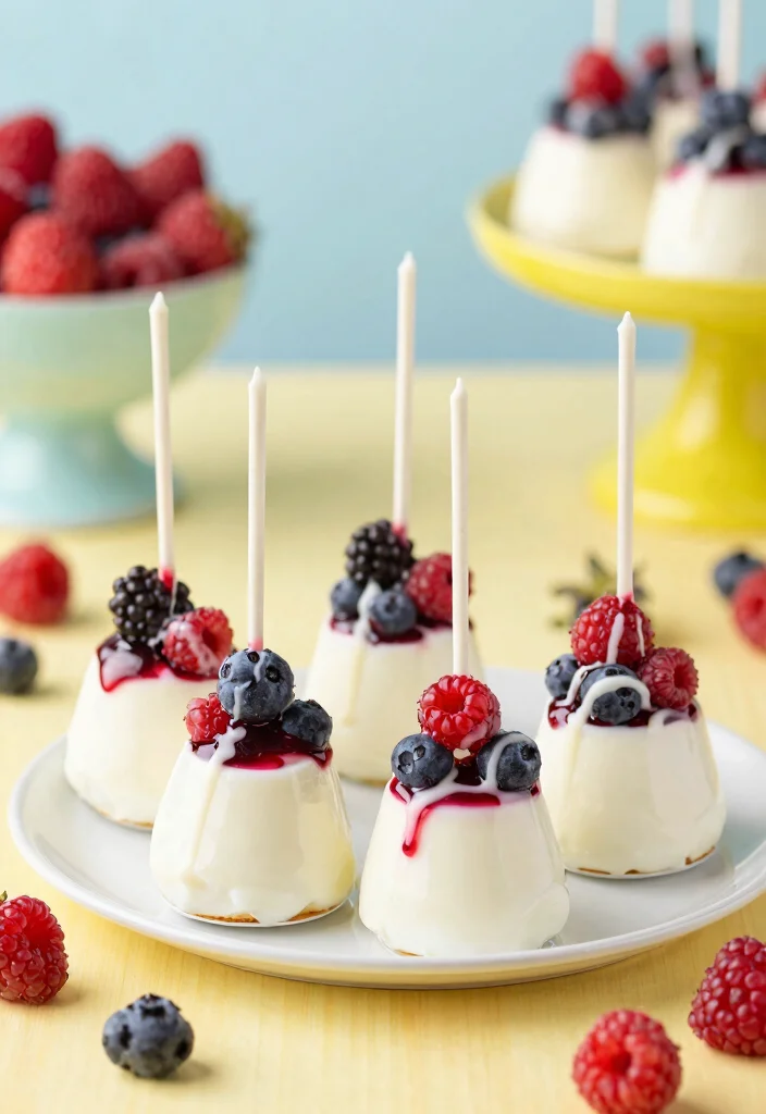 15 Cake Pops Rezepte Ideen Einfach Und Lecker - 10. Yoghurt-Cake Pops mit Beeren 1