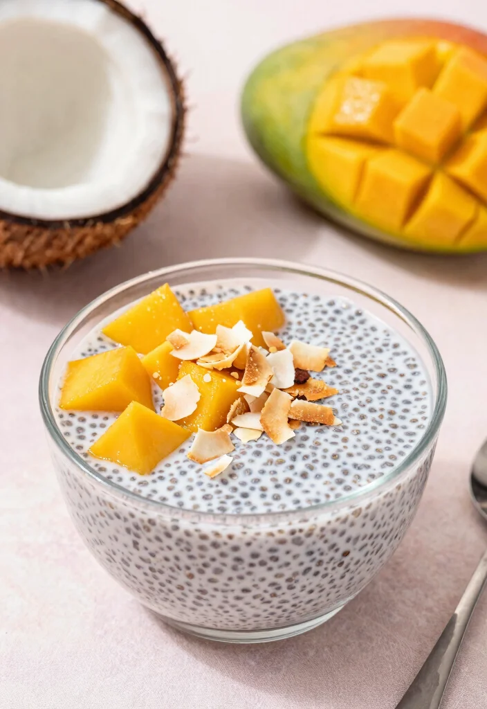15 Chia Pudding Recette Ideas: Simple Healthy Bowls - 3. Mango Coconut Chia Pudding 1