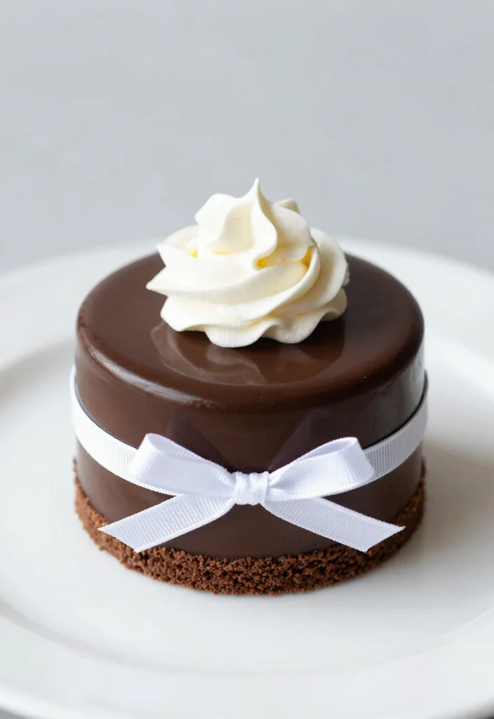 15 Chocolate Mousse Cake Design Ideas: Elegant Airy Style - 5. Minimalist Chic Style 1