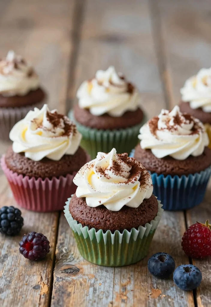 15 Chocolate Mousse Cake Design Ideas: Elegant Airy Style - 6. Chocolate Mousse Cupcakes 1