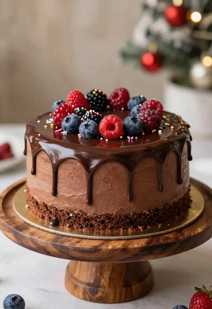 15 Chocolate Mousse Cake Design Ideas: Elegant Airy Style - 7. Chocolate Drip Cake 1
