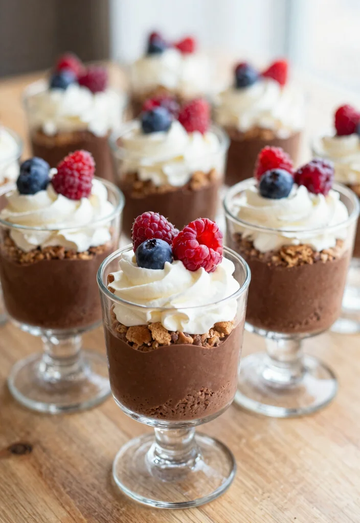 15 Chocolate Mousse Cake Design Ideas: Elegant Airy Style - 9. Chocolate Mousse Parfaits 1