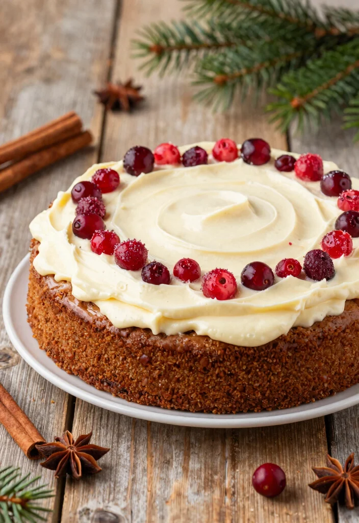 15 Christmas Cake Fondant Ideas: Elegant Holiday Designs - 11. Spiced Cranberry Cake 1
