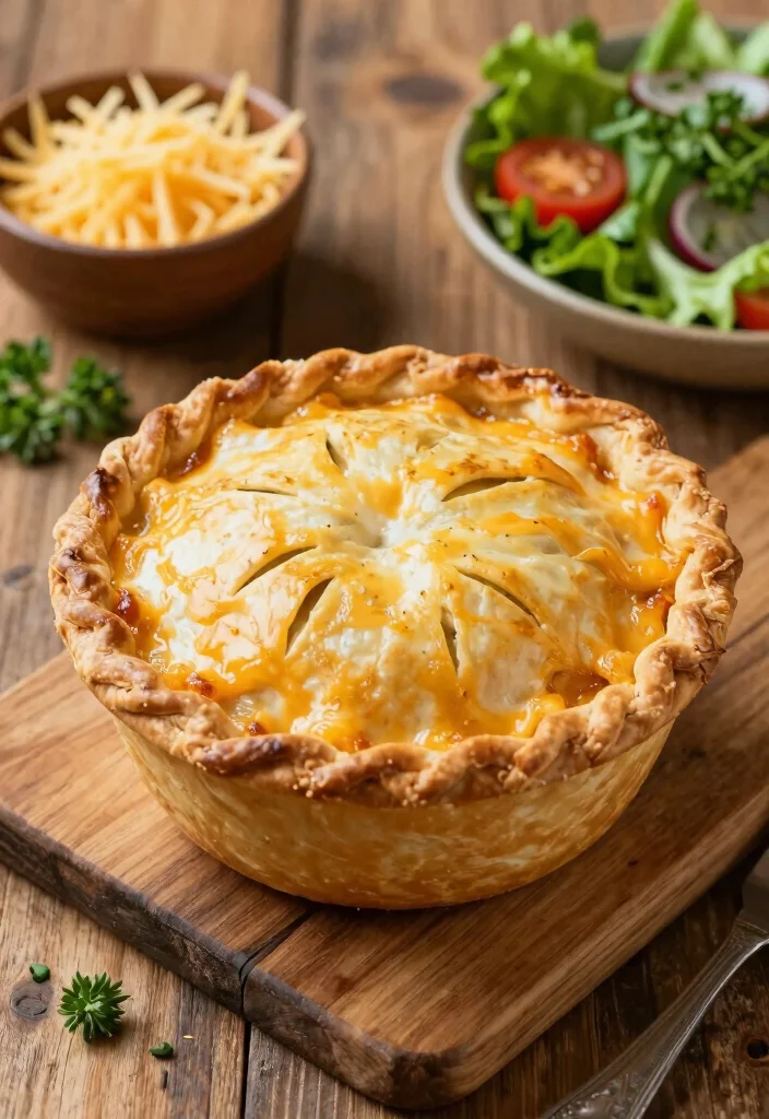 15 Hamburger Pot Pie Ideas: Savory Comfort Bake - 2. Cheesy Hamburger Pot Pie 1