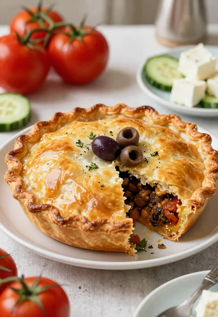 15 Hamburger Pot Pie Ideas: Savory Comfort Bake - 6. Greek-Inspired Hamburger Pot Pie 1