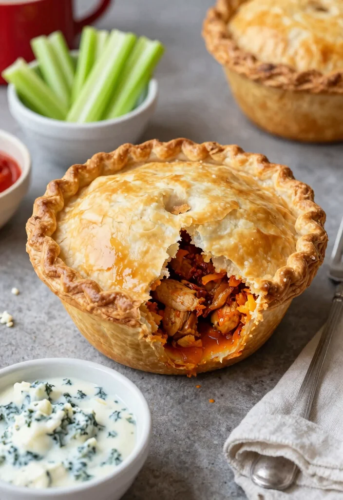 15 Hamburger Pot Pie Ideas: Savory Comfort Bake - 9. Buffalo Chicken Hamburger Pot Pie 1