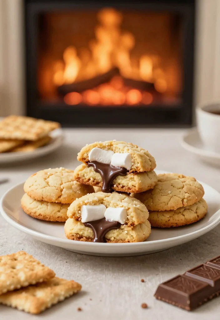 15 Irresistible Vanilla Pudding Chocolate Chip Cookie Ideas - 9. S'mores Vanilla Pudding Cookies 1