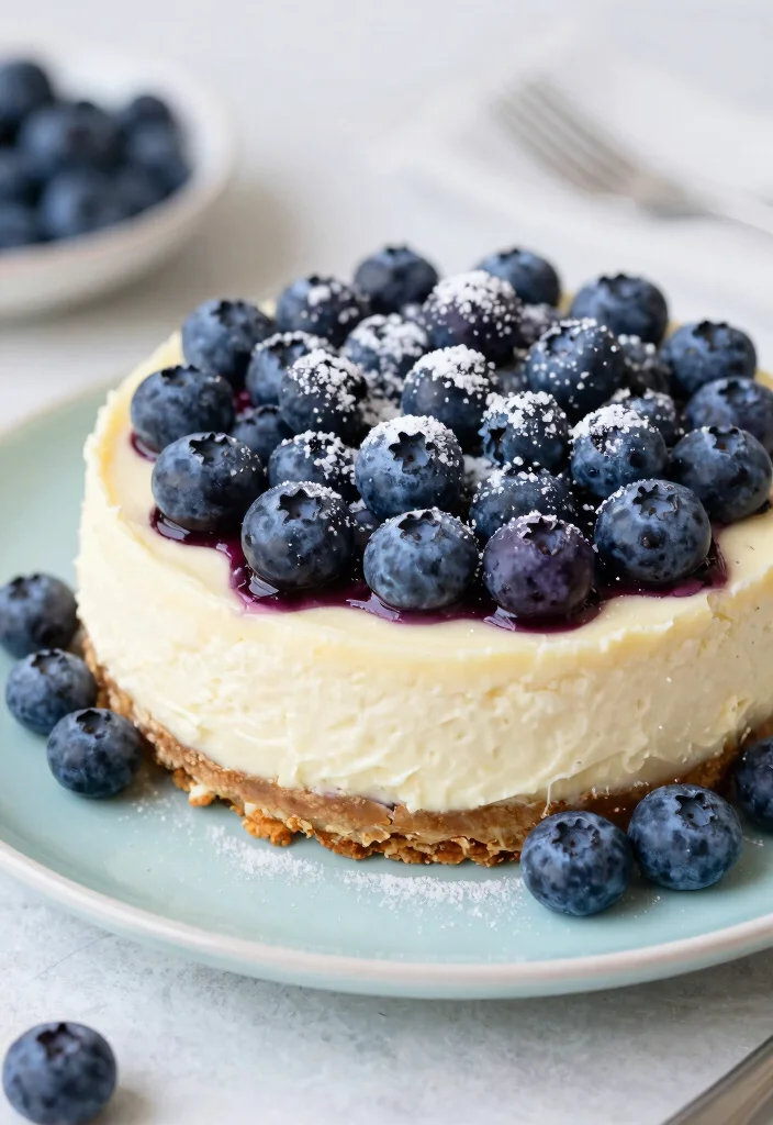 15 Ricotta Cheesecake Recipes: Light Italian Style Cakes - 12. Blueberry Ricotta Cheesecake 1