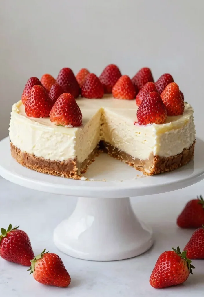 15 Ricotta Cheesecake Recipes: Light Italian Style Cakes - 13. Strawberry Ricotta Cheesecake 1