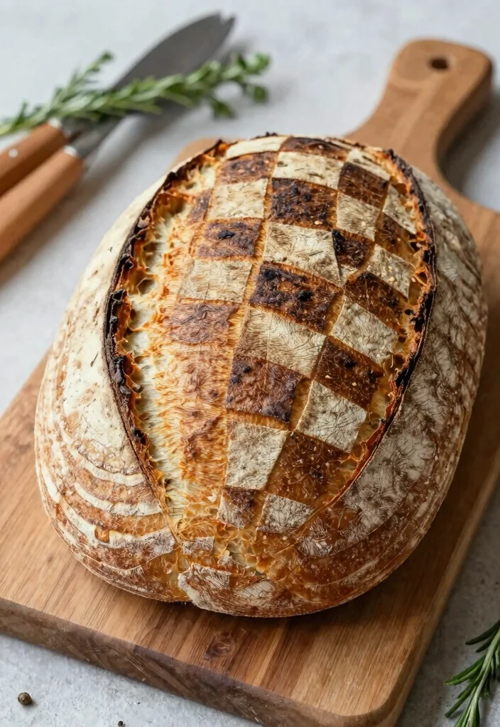15 Sourdough Bread Art Ideas: Beautiful Scoring Designs - 11. Checkerboard Design 1