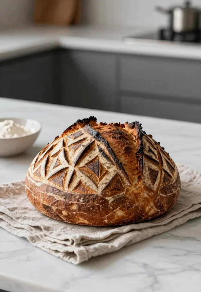 15 Sourdough Bread Art Ideas: Beautiful Scoring Designs - 3. Geometric Shapes 1