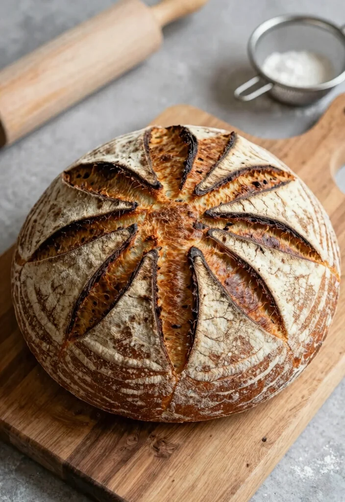 15 Sourdough Bread Art Ideas: Beautiful Scoring Designs - 6. Starbursts 1