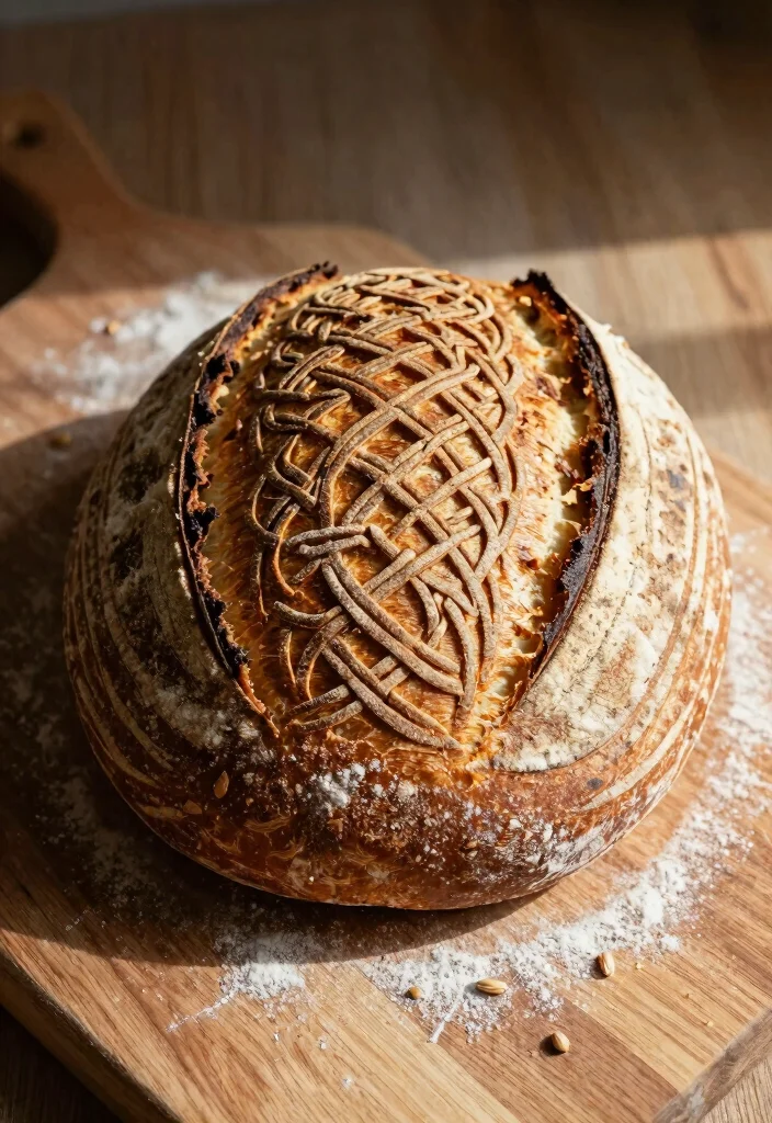 15 Sourdough Bread Art Ideas: Beautiful Scoring Designs - 7. Celtic Knots 1
