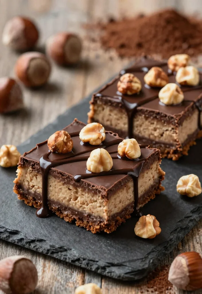 16 Chocolate Cheesecake Bars Ideas: Rich Fudgy Treats - 10. Chocolate Hazelnut Cheesecake Bars 1