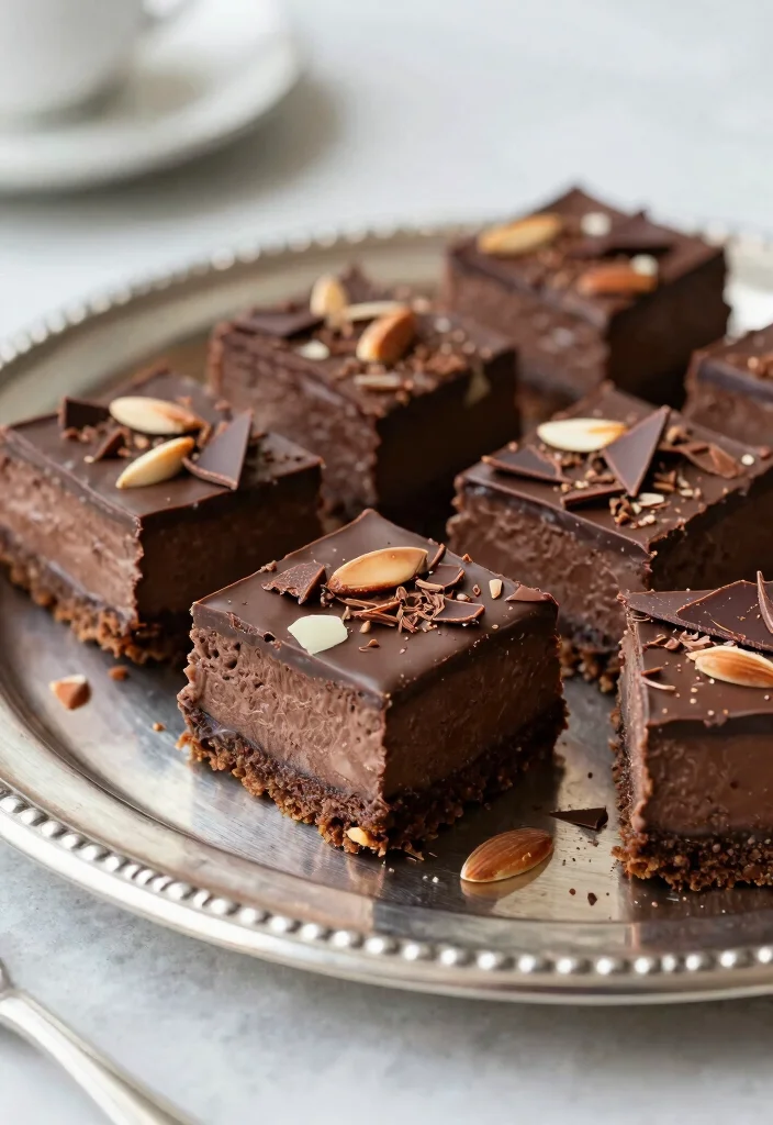 16 Chocolate Cheesecake Bars Ideas: Rich Fudgy Treats - 15. Chocolate Almond Cheesecake Bars 1