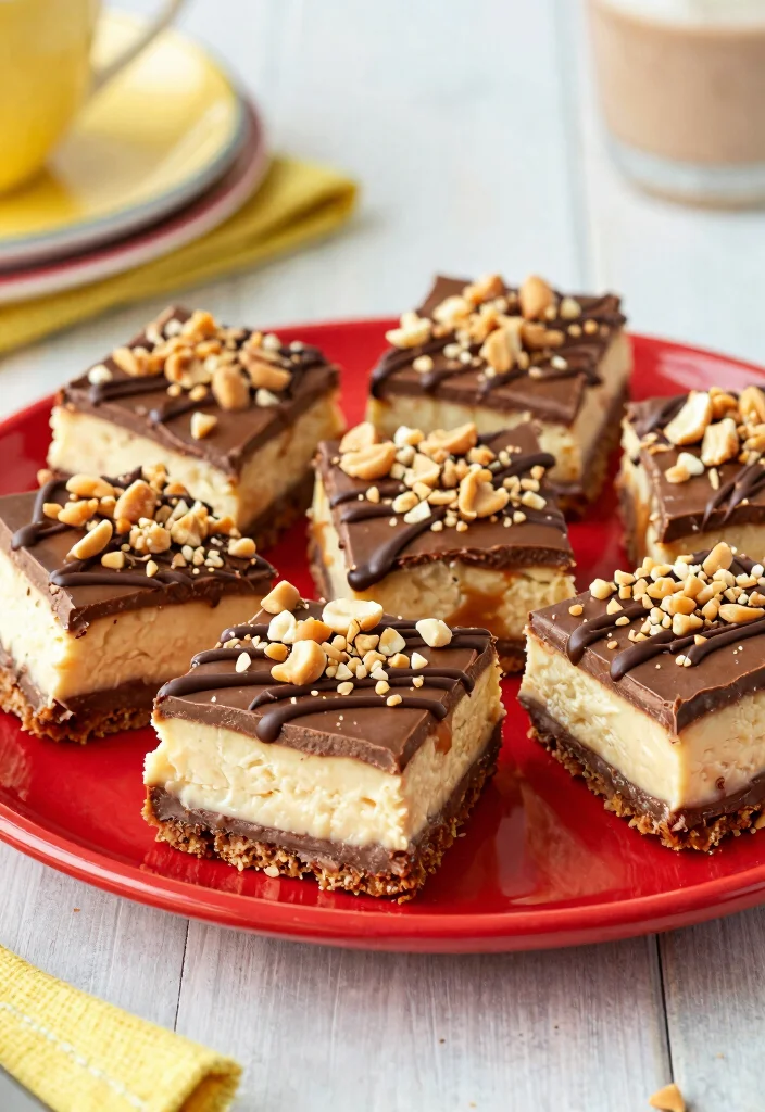 16 Chocolate Cheesecake Bars Ideas: Rich Fudgy Treats - 7. Peanut Butter Chocolate Cheesecake Bars 1