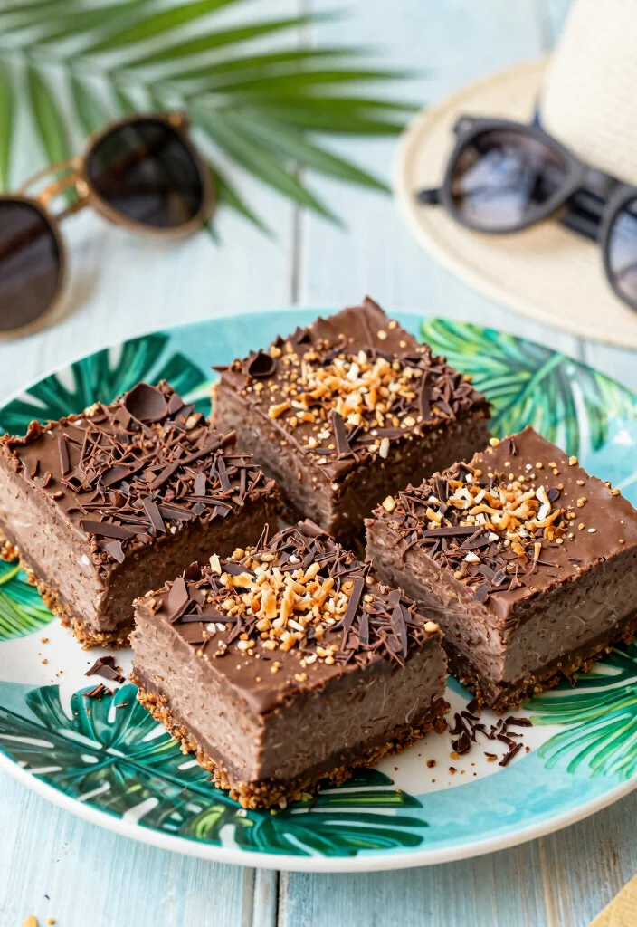 16 Chocolate Cheesecake Bars Ideas: Rich Fudgy Treats - 8. Chocolate Coconut Cheesecake Bars 1