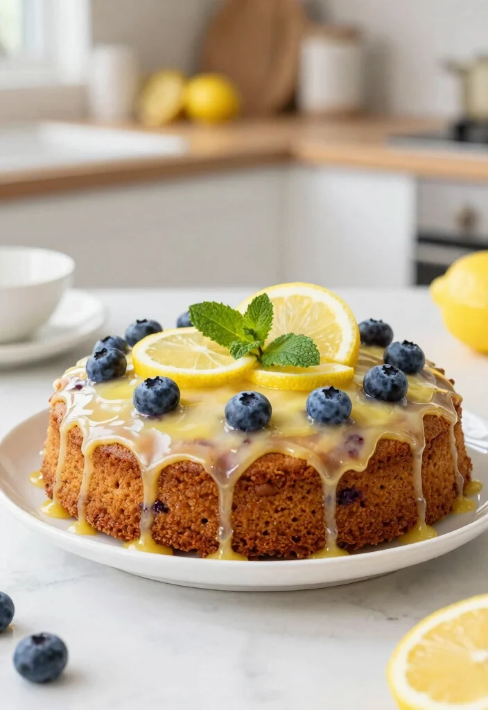 16 Christmas Coffee Cake Ideas: Warm Sweet Morning Treats - 10. Lemon Blueberry Coffee Cake 1