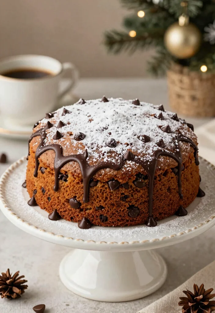 16 Christmas Coffee Cake Ideas: Warm Sweet Morning Treats - 12. Chocolate Chip Coffee Cake 1
