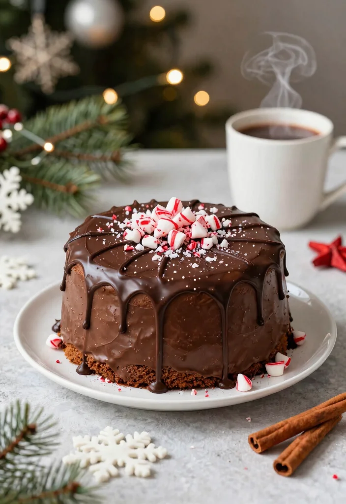 16 Christmas Coffee Cake Ideas: Warm Sweet Morning Treats - 3. Chocolate Peppermint Coffee Cake 1