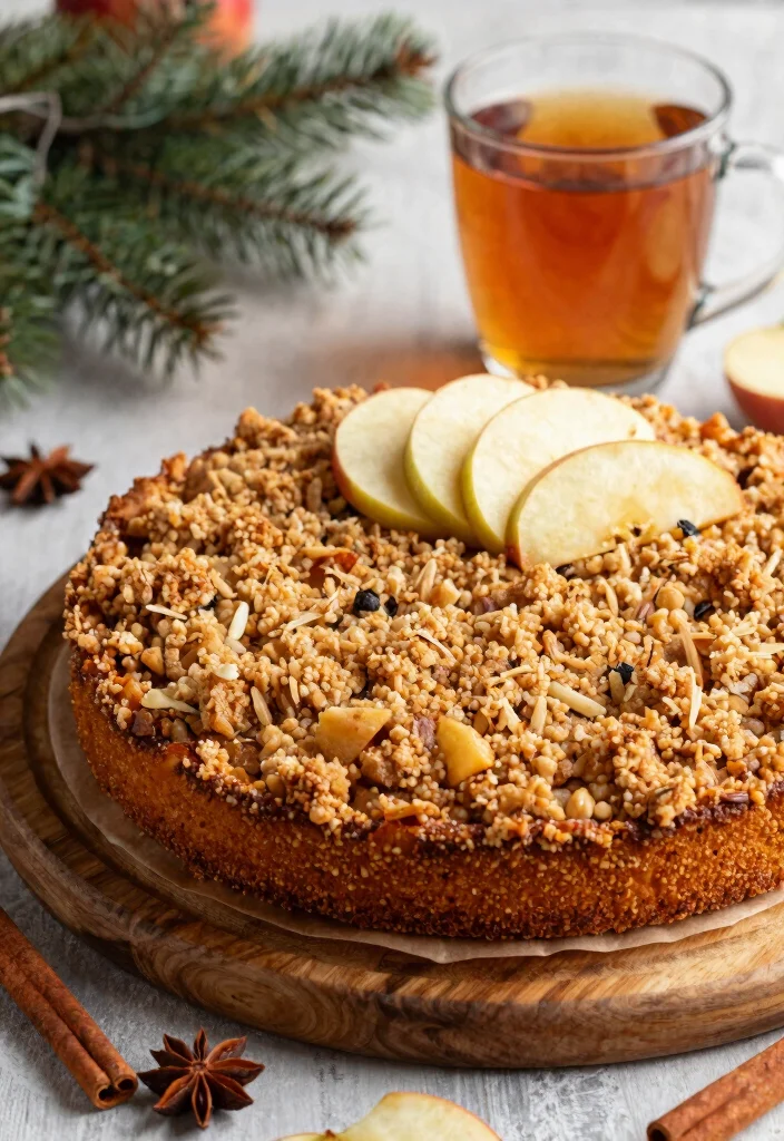 16 Christmas Coffee Cake Ideas: Warm Sweet Morning Treats - 6. Apple Streusel Coffee Cake 1