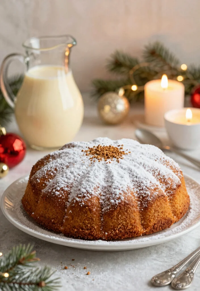 16 Christmas Coffee Cake Ideas: Warm Sweet Morning Treats - 7. Eggnog Coffee Cake 1