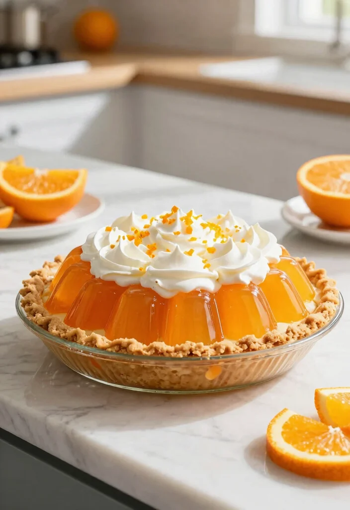 16 Jello Pudding Pie Recipes: Creamy No-Bake Treats - 11. Orange Creamsicle Jello Pudding Pie 1