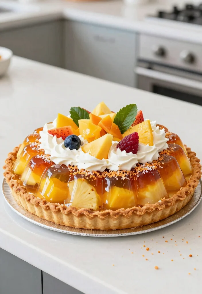 16 Jello Pudding Pie Recipes: Creamy No-Bake Treats - 12. Tropical Fruit Jello Pudding Pie 1