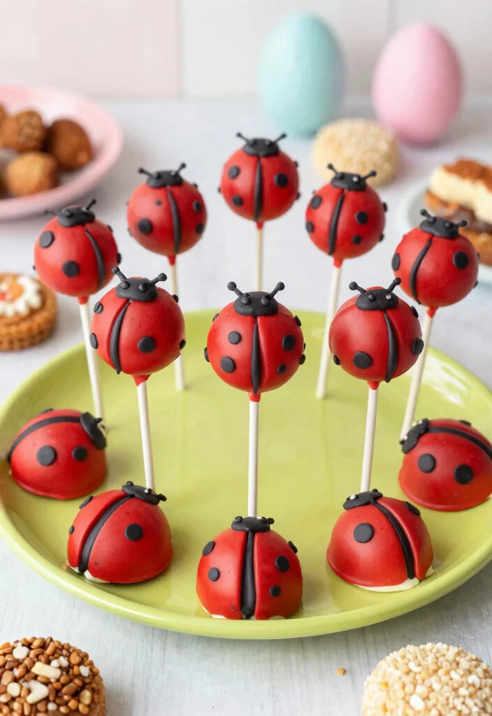 16 Ladybug Cake Pops Ideas: Cute Cartoon Treats - 6. Gluten-Free Ladybug Cake Pops 1