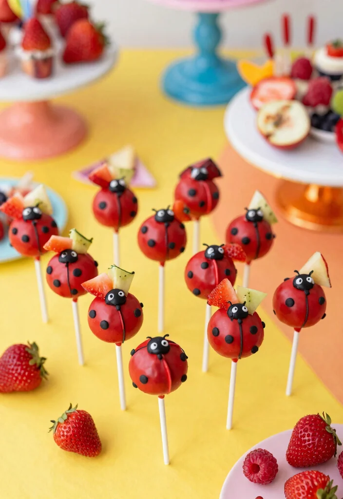 16 Ladybug Cake Pops Ideas: Cute Cartoon Treats - 9. Ladybug Cake Pops with Fruity Flavors 1