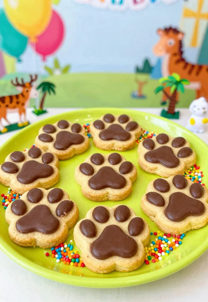 16 Lion Birthday Cake Ideas for a Cute Wild Celebration - 4. Lion Paw Print Cookies 1