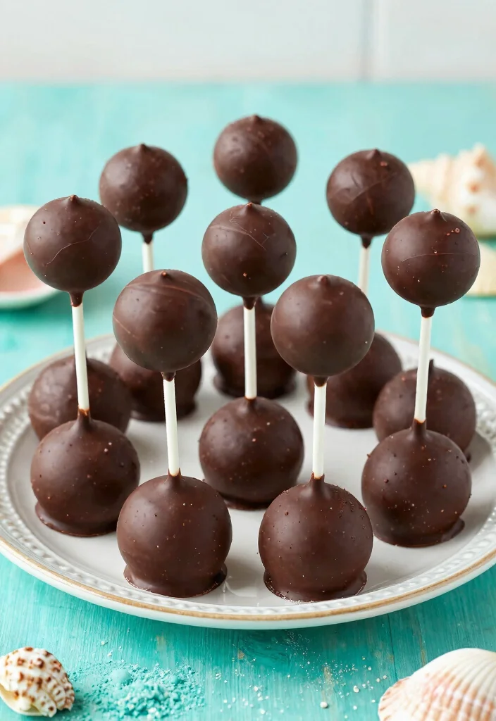 16 Little Mermaid Cake Pops Ideas Under the Sea Theme - 14. Fin-tastic Fudge Cake Pops 1