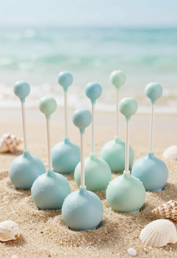 16 Little Mermaid Cake Pops Ideas Under the Sea Theme - 15. Dreamy Ocean Mist Pops 1