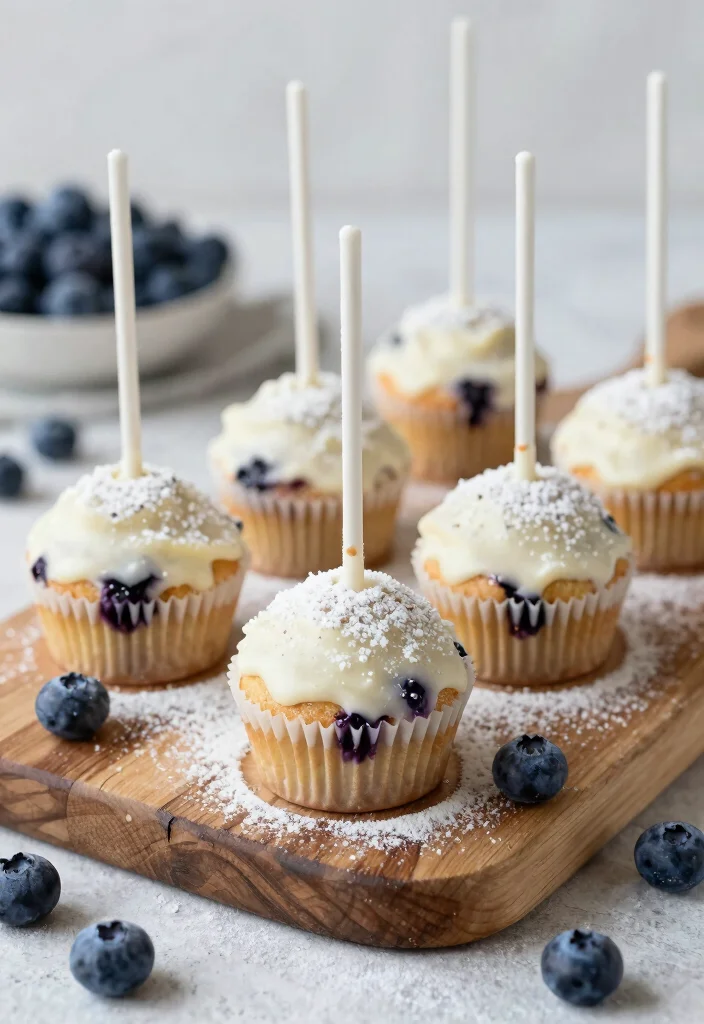16 No Bake Cake Pops Ideas: Easy Mess-Free Treats - 10. Blueberry Muffin Cake Pops 1