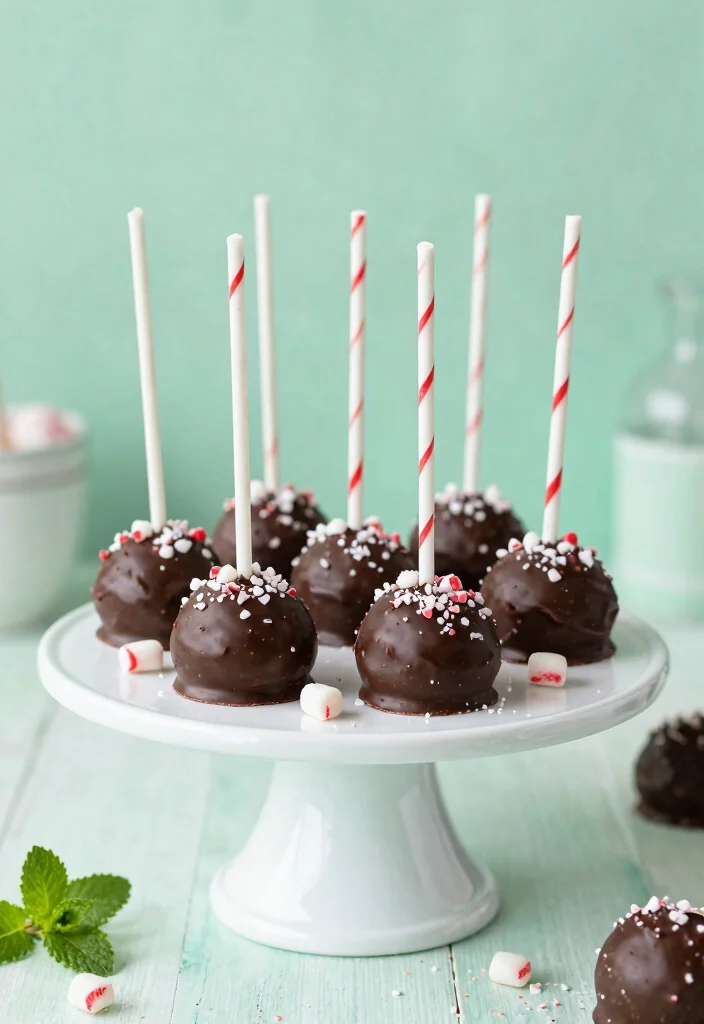 16 No Bake Cake Pops Ideas: Easy Mess-Free Treats - 11. Chocolate Mint Cake Pops 1