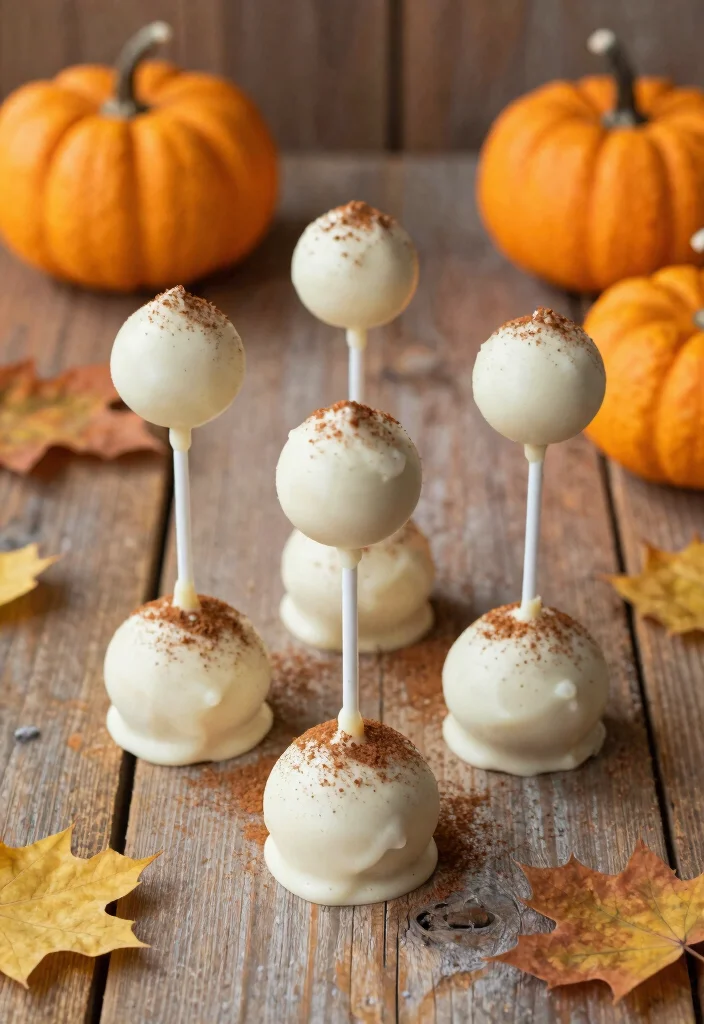 16 No Bake Cake Pops Ideas: Easy Mess-Free Treats - 12. Pumpkin Spice Cake Pops 1