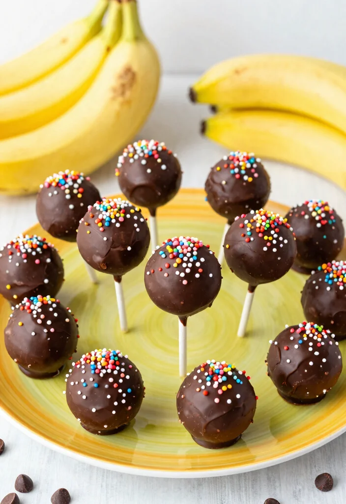 16 No Bake Cake Pops Ideas: Easy Mess-Free Treats - 13. Choco-Banana Cake Pops 1