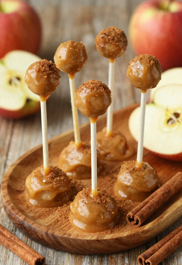 16 No Bake Cake Pops Ideas: Easy Mess-Free Treats - 14. Apple Cinnamon Cake Pops 1